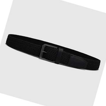 Women's Ecco Formal Braided Belts Black | USA 396UZG